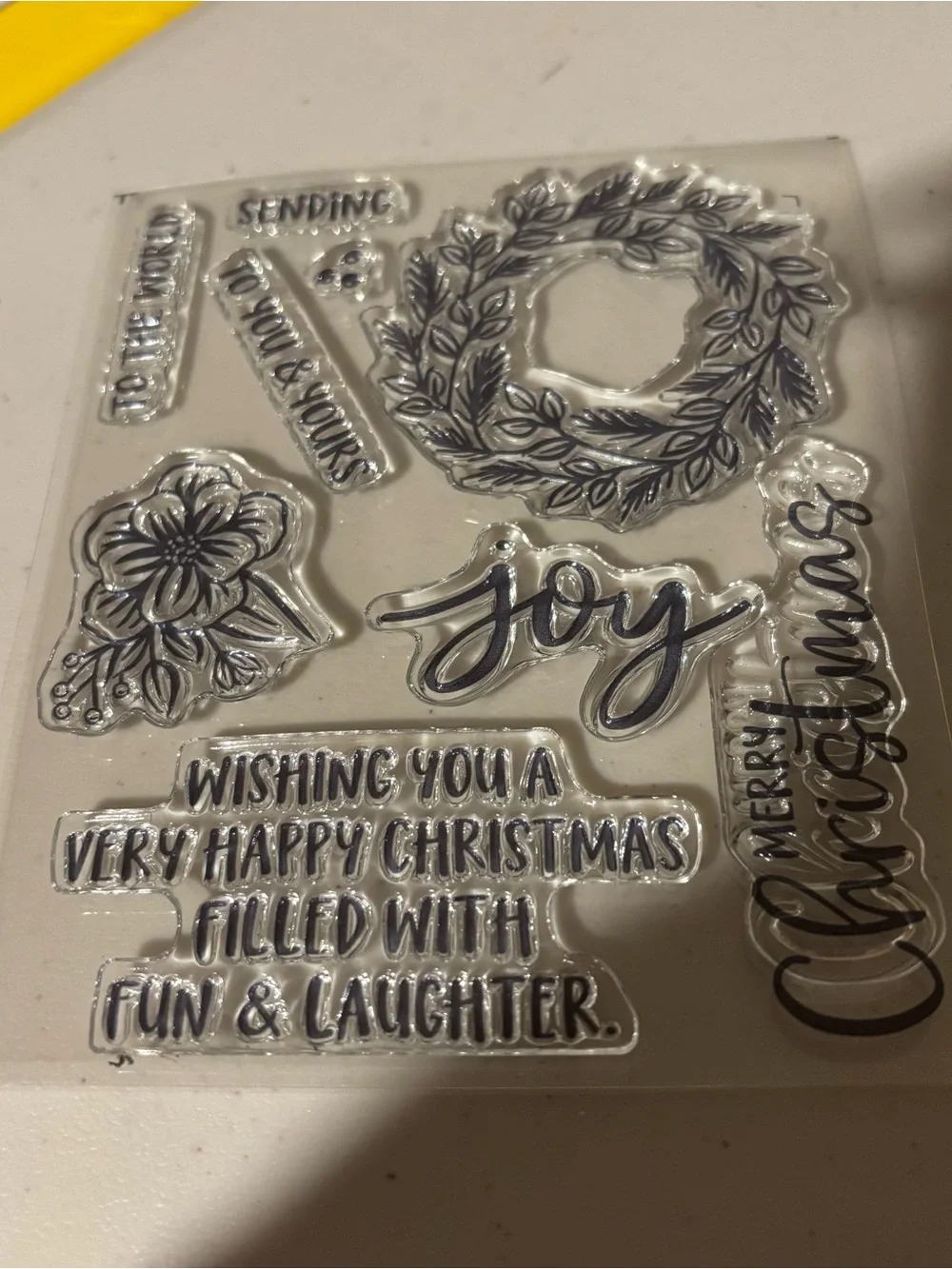 Christmas clear stamps. Arts and crafts. Looks new